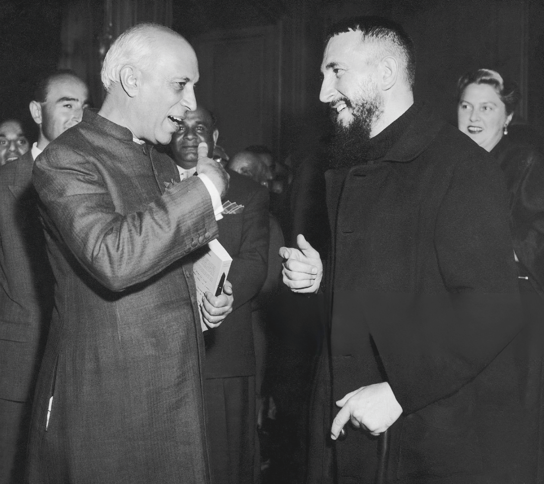 Prime Minister Nehru and Abbé Pierre